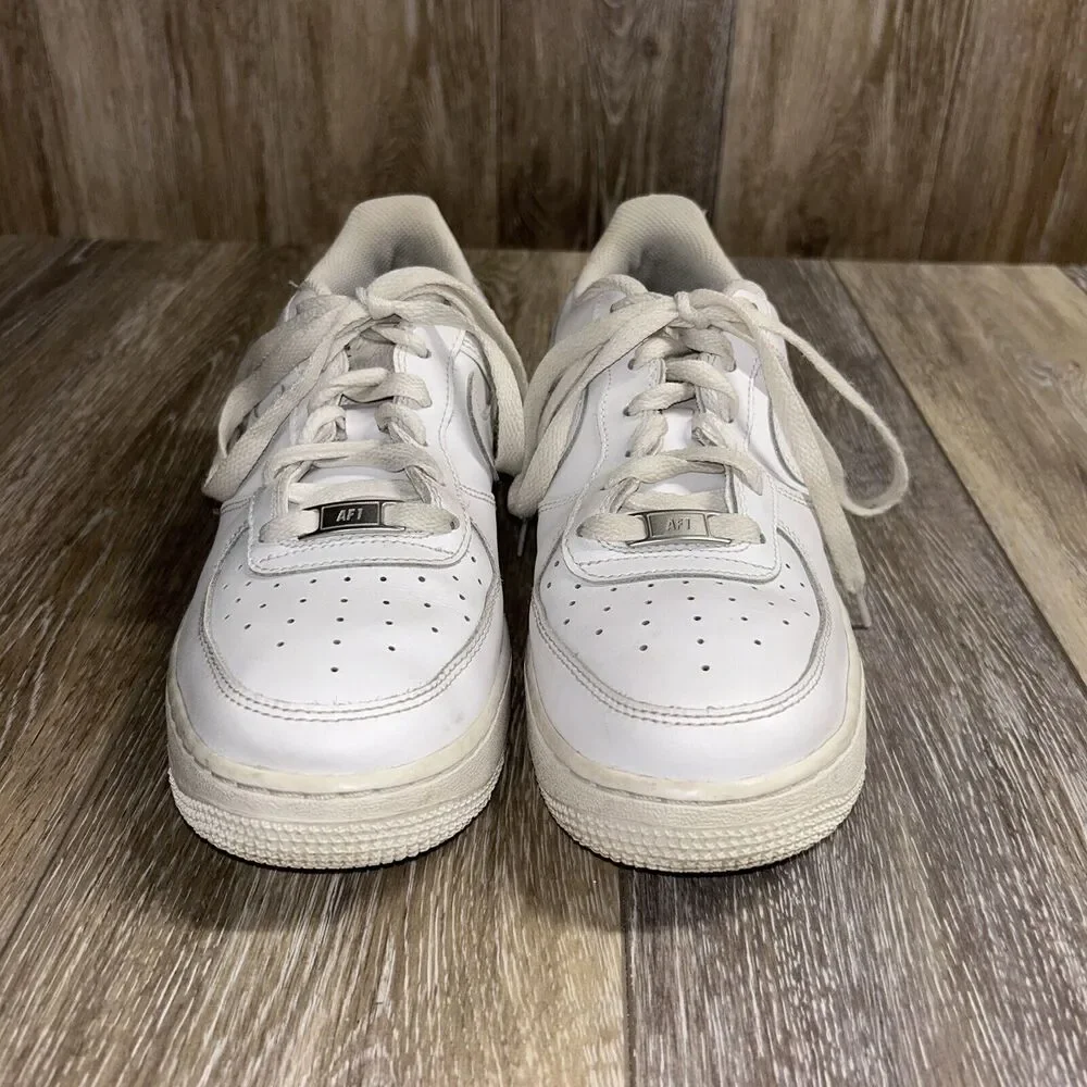 Nike Air Force 1 AF1 Low Triple White 314192-117 Youth US Size 7Y Sneaker Shoes